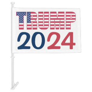 Trump 2024 car flag