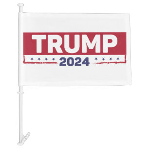 Trump 2024 car flag