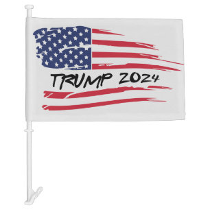Trump 2024 car flag