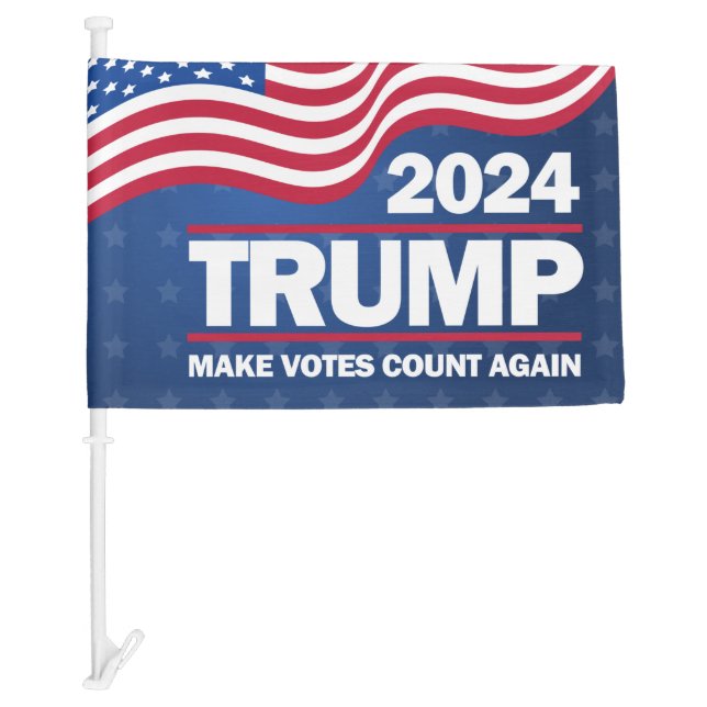 Trump 2024 Car Flag Make Votes Count Again (Front)