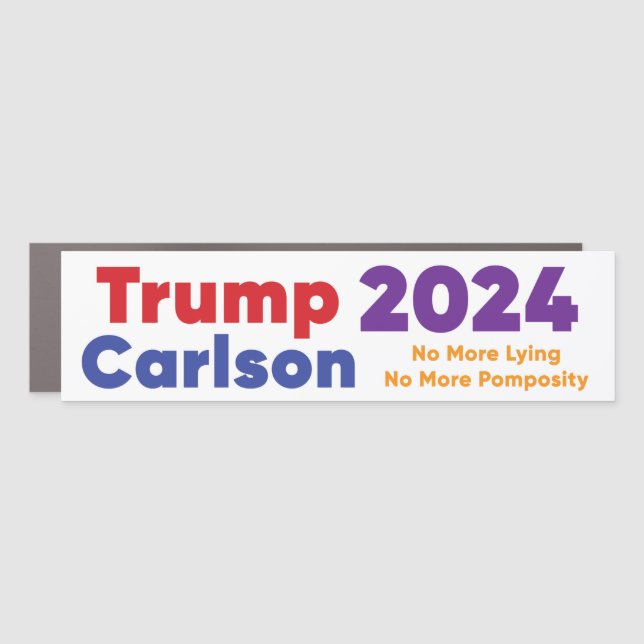 Trump 2024 Car Magnet with Tucker Carlson (Front)