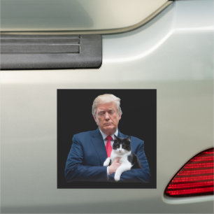 Trump 2024 Cat MAGA Funny Trump Cat Car Magnet
