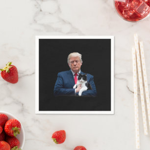 Trump 2024 Cat MAGA Funny Trump Cat Napkins