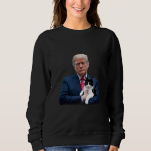 Trump 2024 Cat MAGA Funny Trump Cat Sweatshirt