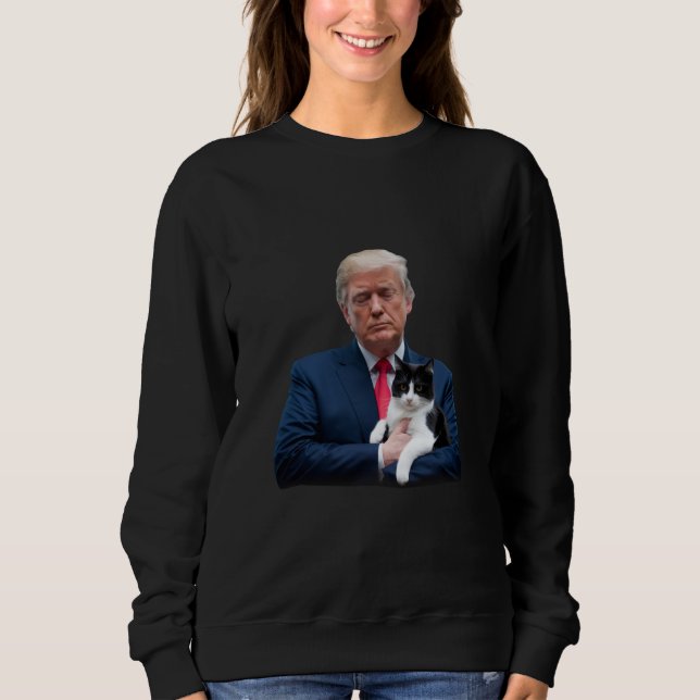 Trump 2024 Cat MAGA Funny Trump Cat Sweatshirt (Front)
