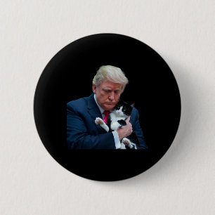 Trump 2024 Cat Mega Funny Trump Cat Button