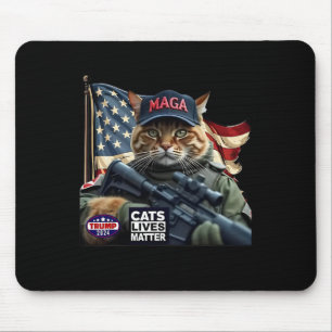 Trump 2024 Cats Lives Problem  Mouse Pad
