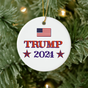 Trump 2024 ceramic ornament