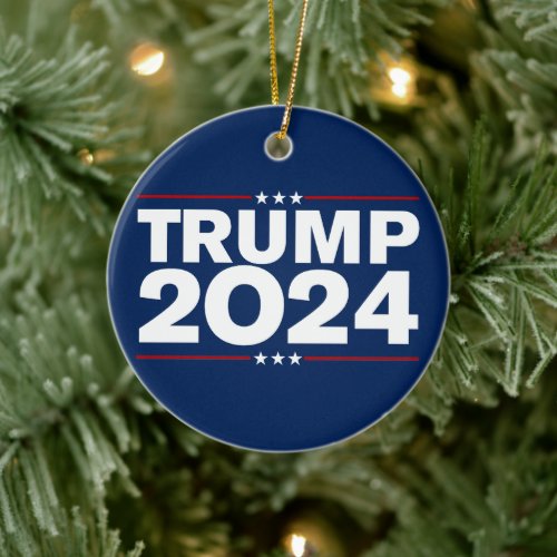 Trump 2024 Christmas Ceramic Ornament