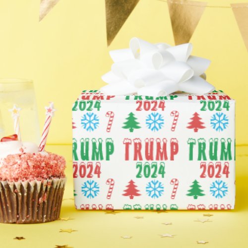 Trump 2024 Christmas Festive Wrapping Paper