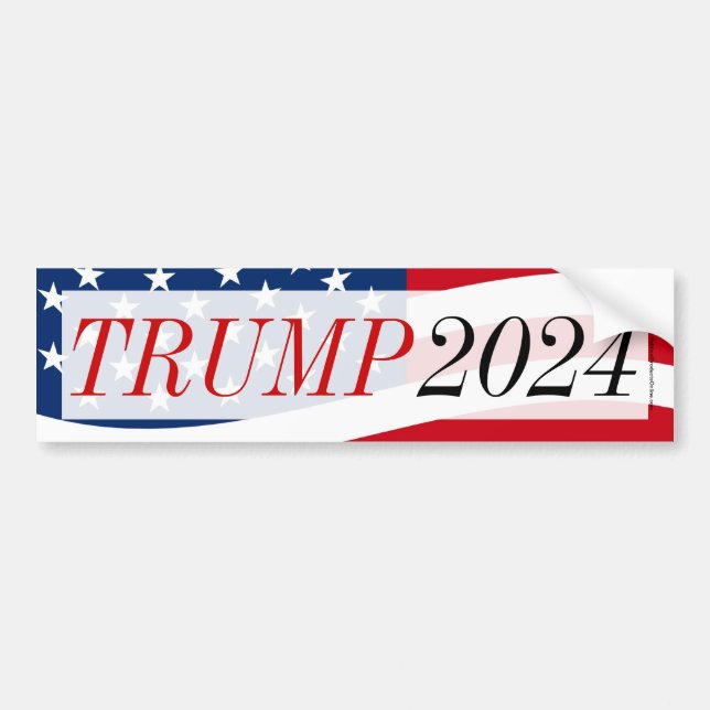 Trump 2024 Classic American Bumper Sticker (Front)