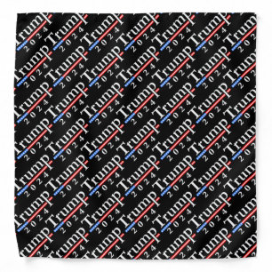 Trump 2024 Classic Black and Red Bandana
