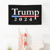 Trump 2024 Classic Black and Red Banner (Insitu)