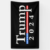 Trump 2024 Classic Black and Red Banner (Vertical)
