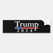Trump 2024 Classic Black and Red Bumper Sticker (Front)