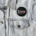 Trump 2024 Classic Black and Red Button