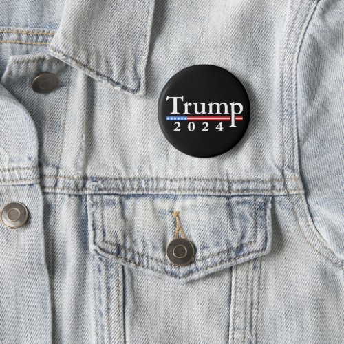 Trump 2024 Classic Black and Red Button