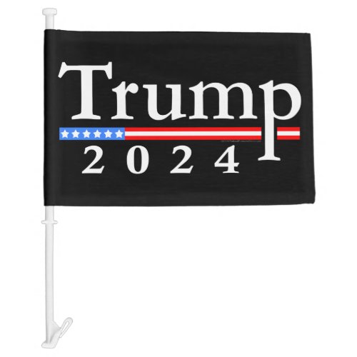 Trump 2024 Classic Black and Red Car Flag