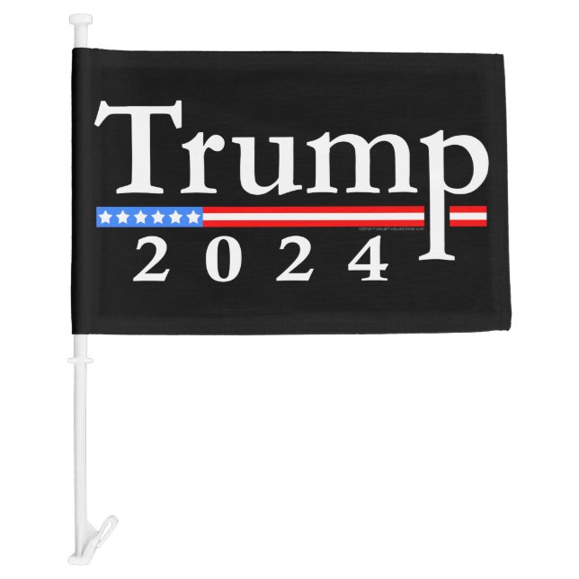 Trump 2024 Classic Black and Red Car Flag (Front)