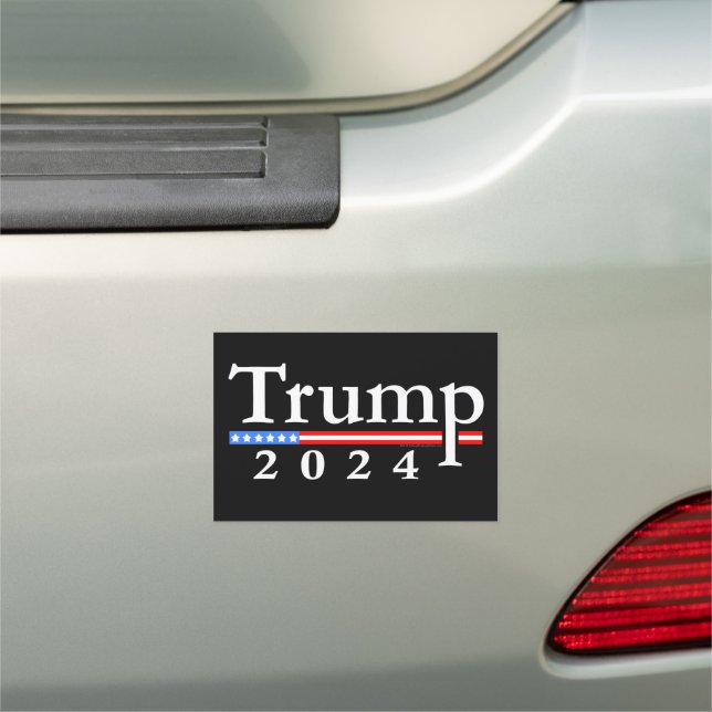 Trump 2024 Classic Black and Red Car Magnet (In Situ)