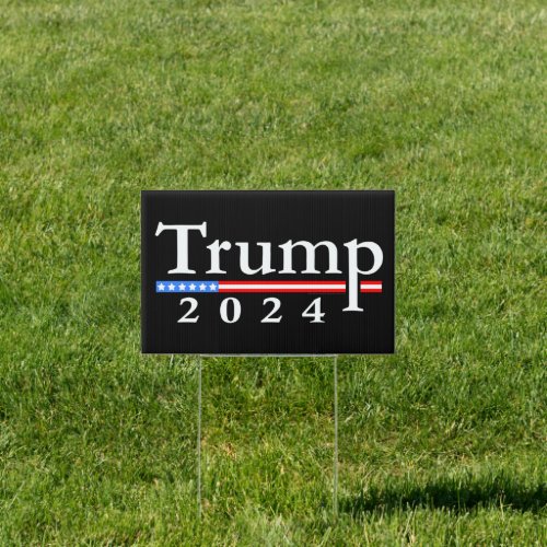 Trump 2024 Classic Black and Red Sign
