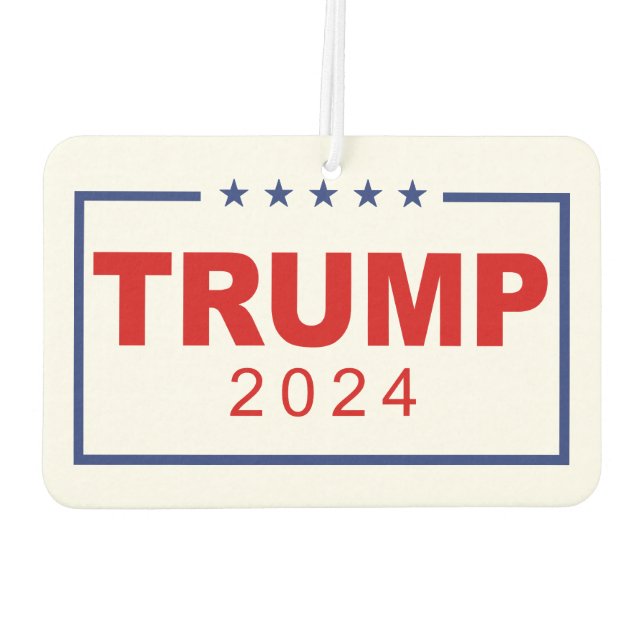 Trump 2024 Classic Rectangle Logo Air Freshener (Back)