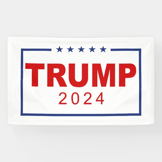 Trump 2024 Classic Rectangle Logo Banner (Horizontal)