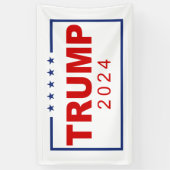 Trump 2024 Classic Rectangle Logo Banner (Vertical)