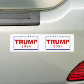 Trump 2024 Classic Rectangle Logo Bumper Sticker (On Car)