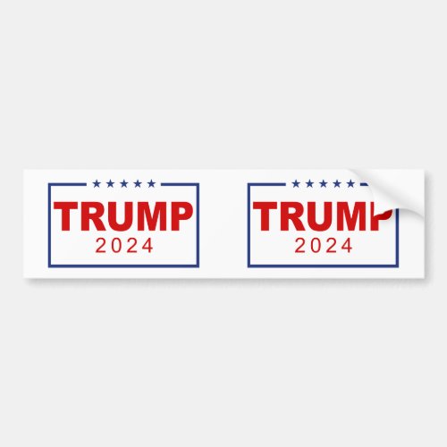 Trump 2024 Classic Rectangle Logo Bumper Sticker