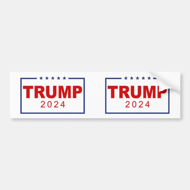 Trump 2024 Classic Rectangle Logo Bumper Sticker (Front)
