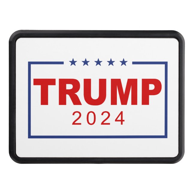 Trump 2024 Classic Rectangle Logo Hitch Cover (Front)