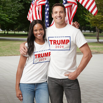 Trump 2024 Classic Rectangle Logo T-shirt by ConservativeGifts at Zazzle