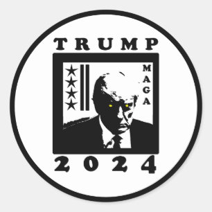 TRUMP 2024 CLASSIC ROUND STICKER
