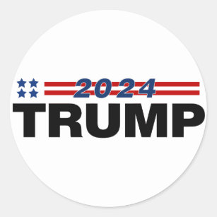 Trump 2024 classic round sticker