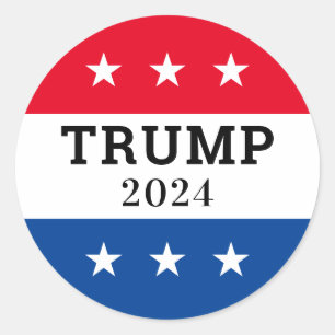 Trump 2024 classic round sticker