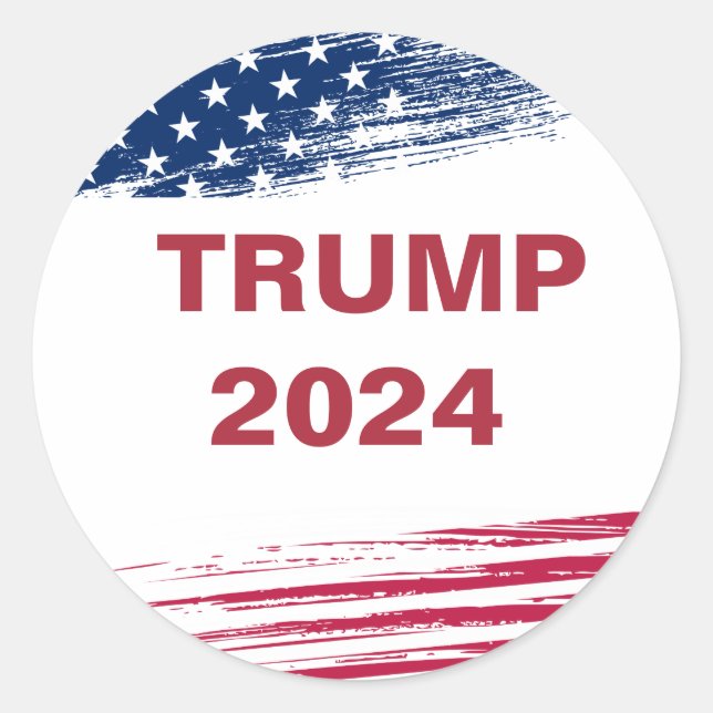 Trump 2024   classic round sticker (Front)