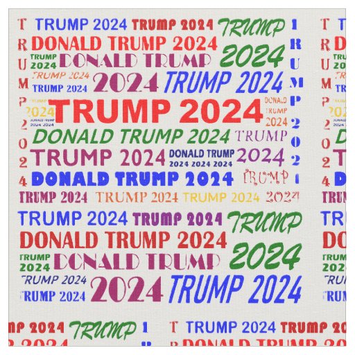 Trump 2024 Colorful Fabric