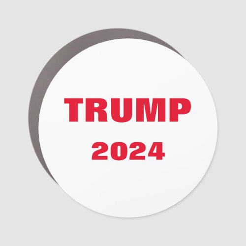 Trump 2024 Colorful Red White Bold Trendy Cool Car Magnet