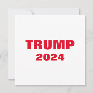 Trump 2024 Colorful Red White Bold Trendy Cool Holiday Card