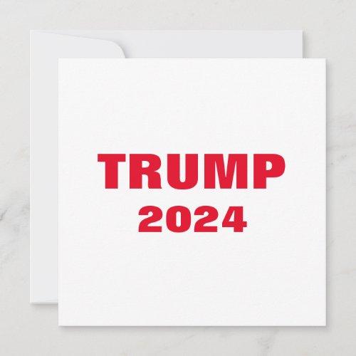 Trump 2024 Colorful Red White Bold Trendy Cool Holiday Card