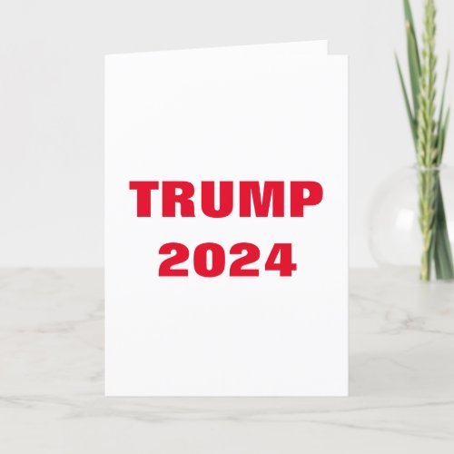 Trump 2024 Colorful Red White Bold Trendy Cool Holiday Card