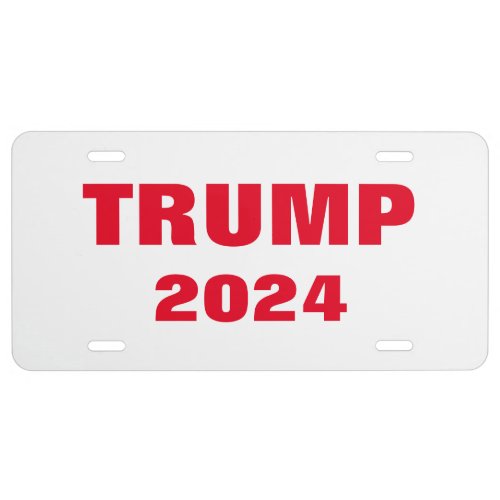 Trump 2024 Colorful Red White Bold Trendy Cool License Plate