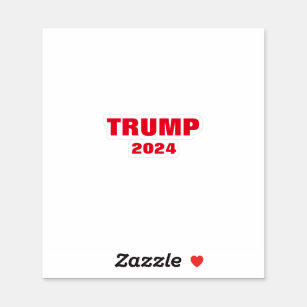 Trump 2024 Colorful Red White Bold Trendy Cool Sticker