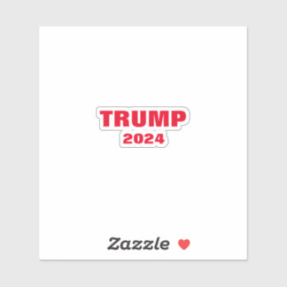 Trump 2024 Colorful Red White Bold Trendy Cool Sticker
