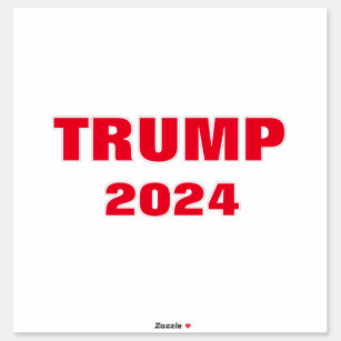 Trump 2024 Colorful Red White Bold Trendy Stylish Sticker