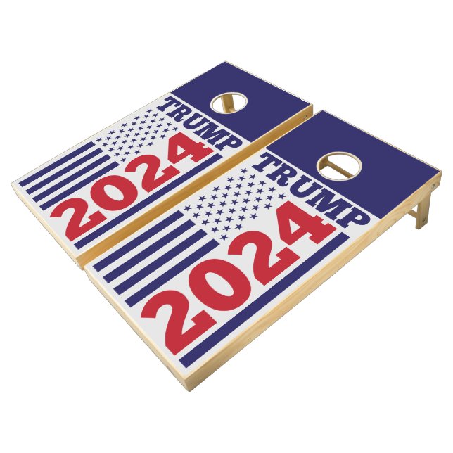 Trump 2024 cornhole set (Angled)