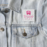 Trump 2024 Cute Pink Elephant Button