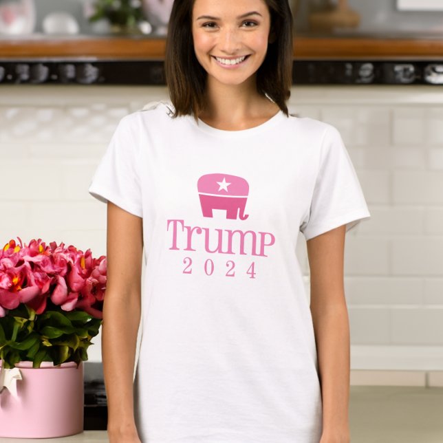 Trump 2024 Cute Pink Elephant T-Shirt