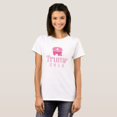 Trump 2024 Cute Pink Elephant T-Shirt (Front Full)